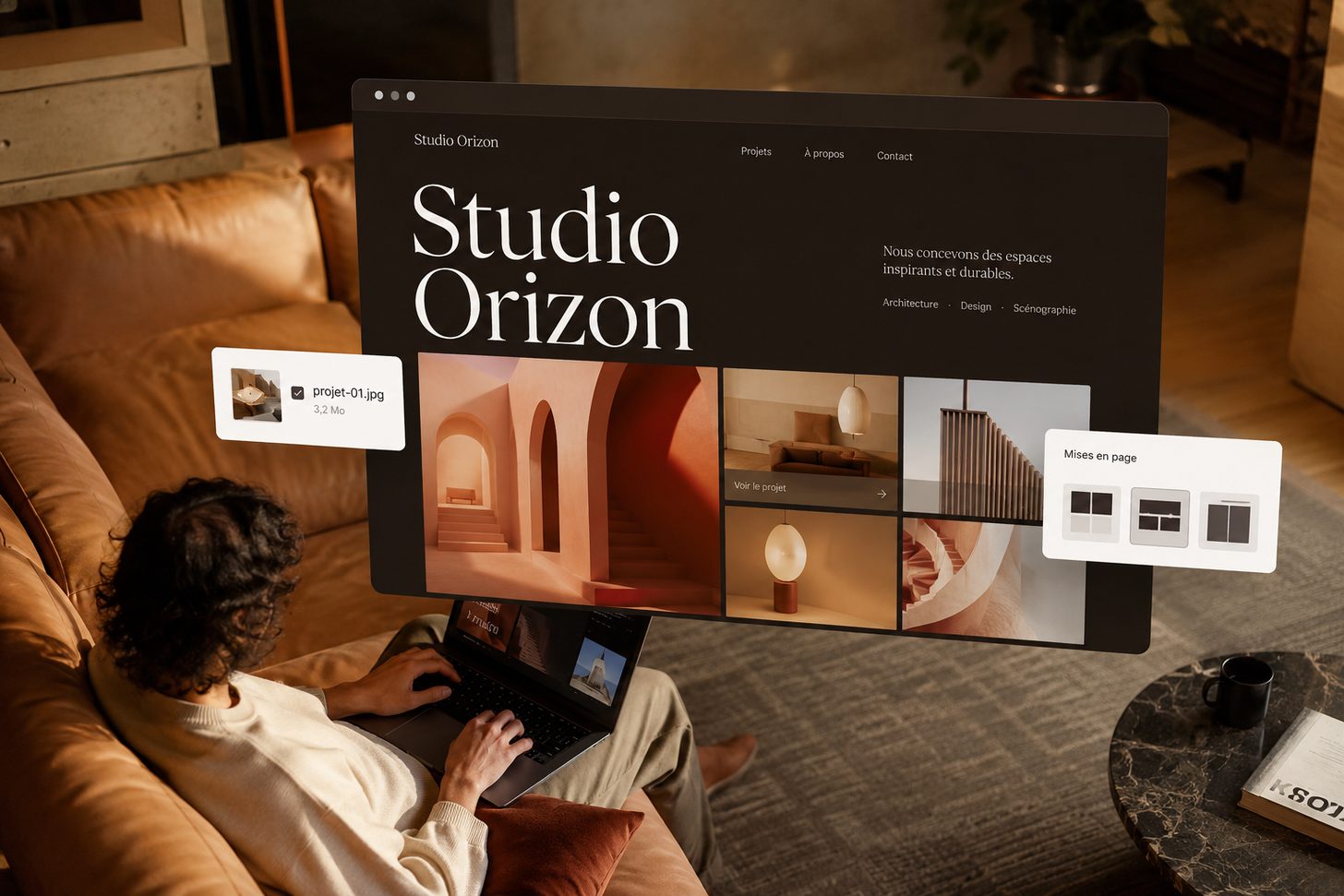 Site portfolio — Studio Orizon, créé avec WilSam Studio
