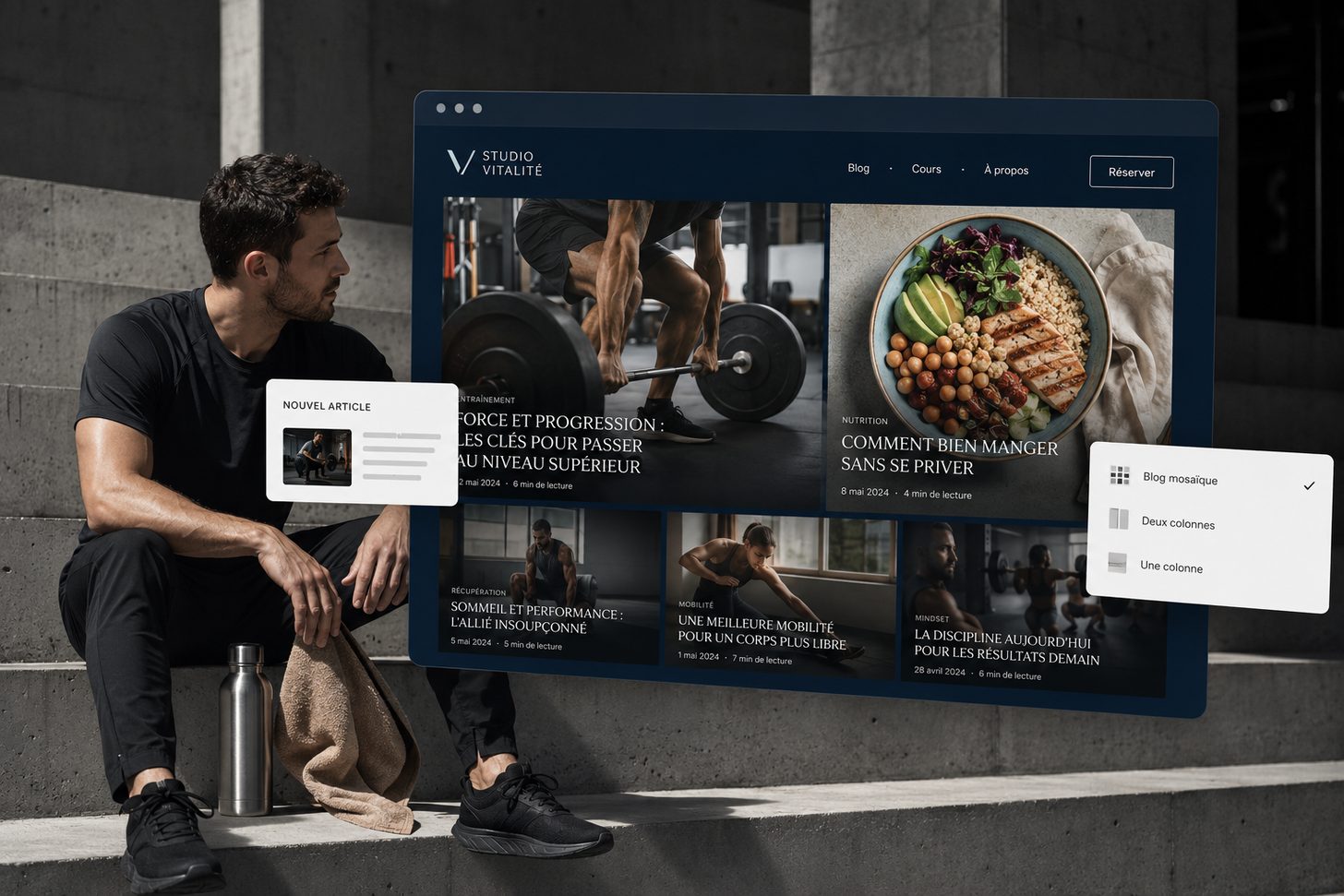 Blog fitness — Studio Vitalité, créé avec WilSam Studio