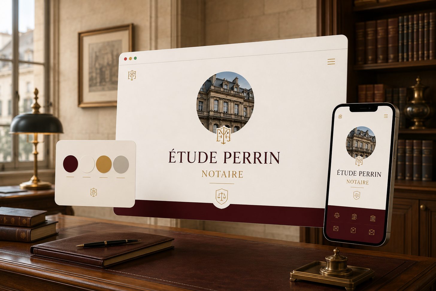 Site étude notariale — Étude Perrin, créé avec WilSam Studio